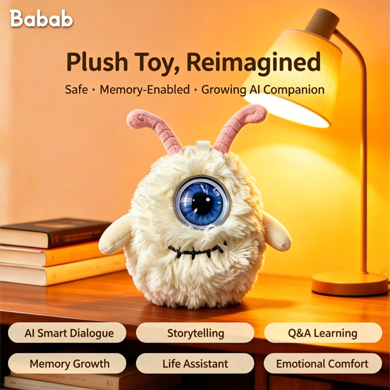 Kids Education Company - Mostro Monocolo AI, Giocattolo di Peluche