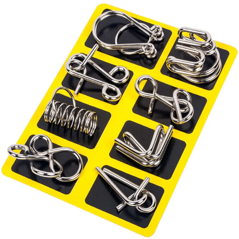 Kids Education Material - 8 pz/set metallo Montessori Wire Puzzle