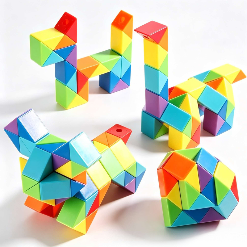 Kids Education Related - Grande Cubo Magico Arcobaleno Pieghevole, Puzzle