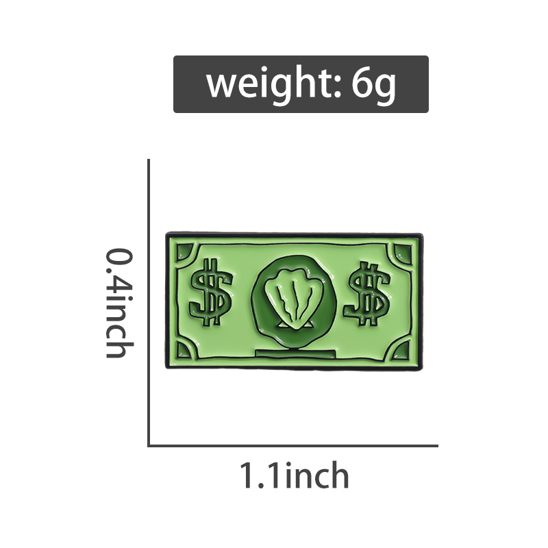 Verde USD Simbolo Smalto Pin R - Kids Education Money recensione e prezzo